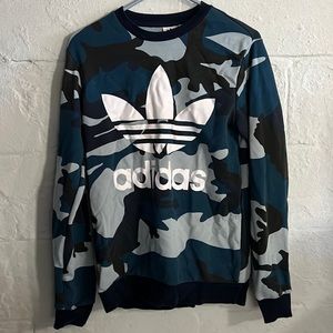 Youth XL Adidas Crewneck Blue Camp